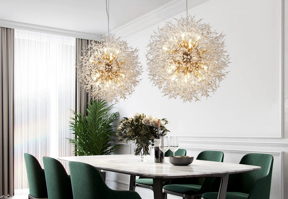 crystal globe chandelier